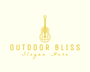 Ornate Elegant Guitar logo design