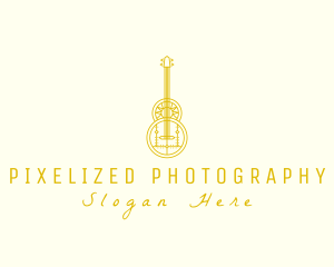 Ornate Elegant Guitar logo design