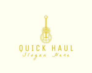 Ornate Elegant Guitar logo design