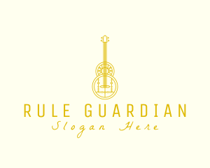 Ornate Elegant Guitar logo design