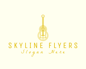 Ornate Elegant Guitar logo design