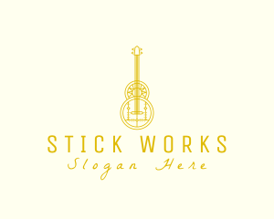 Ornate Elegant Guitar logo design