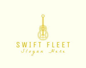 Ornate Elegant Guitar logo design