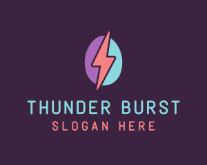 Thunder Egg Bolt logo design