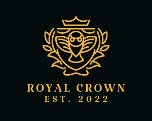 Royal Owl Bird Crest logo