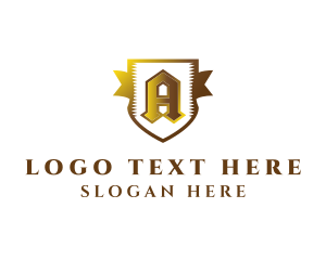 Luxury Antique Banner Shield logo