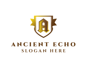 Luxury Antique Banner Shield logo design