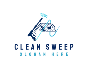 Pressure Washer Cleaning logo design