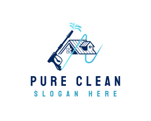 Pressure Washer Cleaning logo design