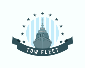 Army War Ship logo design