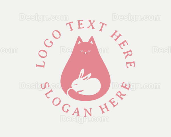 Pet Cat Rabbit Logo