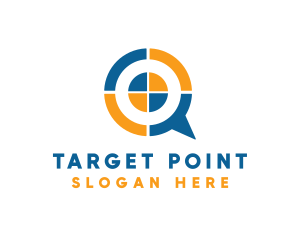 Modern Target Chat logo design