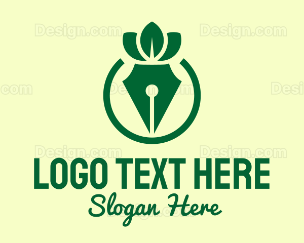 Green Herbal Pen Logo