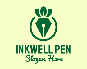 Green Herbal Pen logo design