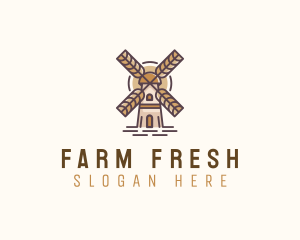 Organic Farm Windmill logo