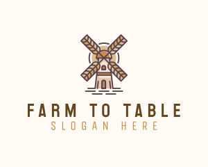 Organic Farm Windmill logo