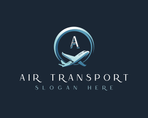 Airplane Globe Flight logo design