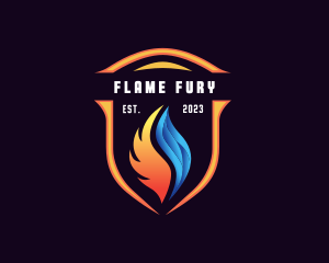 Fire Ice Thermal Shield  logo design