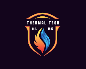 Fire Ice Thermal Shield  logo design