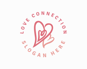 Heart Love Romance logo design