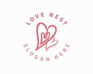 Heart Love Romance logo design