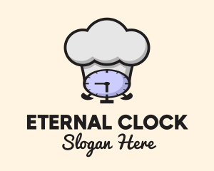 Clock Chef Toque logo design