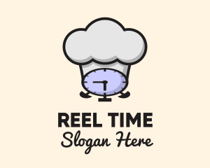 Clock Chef Toque logo design