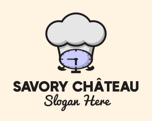 Clock Chef Toque logo design