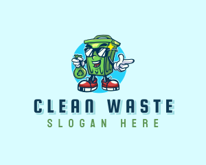 Recycling Garbage Bin logo design