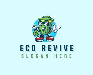 Recycling Garbage Bin logo design