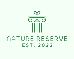 Natural Eco Pillar  logo design