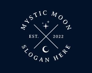 Crossline Moon Stars logo design