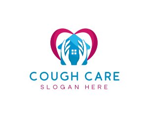 Loving Home Care Heart logo design