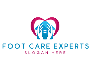 Loving Home Care Heart logo design