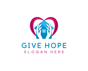 Loving Home Care Heart logo design