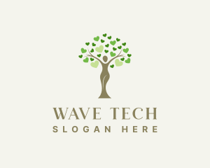 Woman Tree Heart Logo