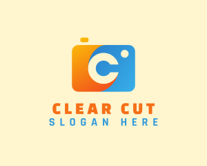 Modern Camera Letter C logo design