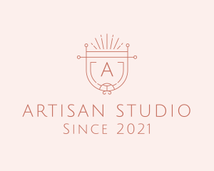 Artisan Hipster Shield logo design