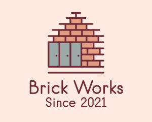 Construction Brick Wall  logo design