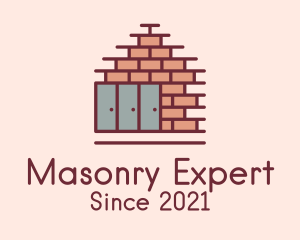 Construction Brick Wall  logo design