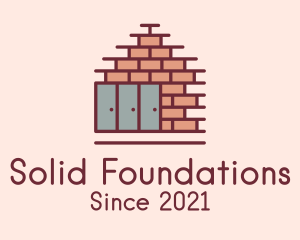 Construction Brick Wall  logo design