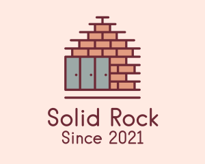 Construction Brick Wall  logo design