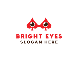 Red Spade Eye logo design