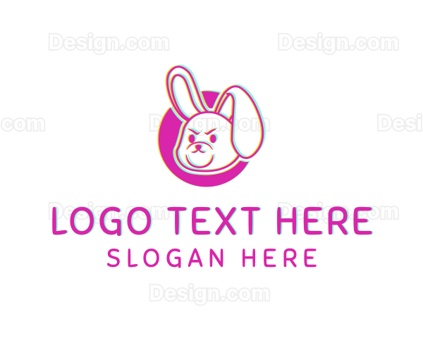 Glitch Bunny Rabbit Logo