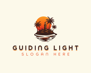 Island Sunset Travel logo design