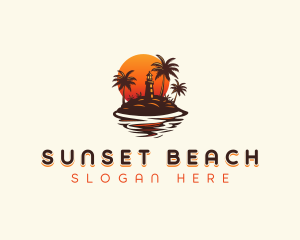 Island Sunset Travel logo design