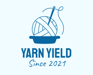 Blue Yarn Crochet  logo design