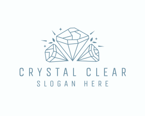 Crystal Diamond Jewelry logo design