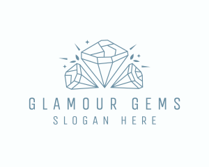 Crystal Diamond Jewelry logo design