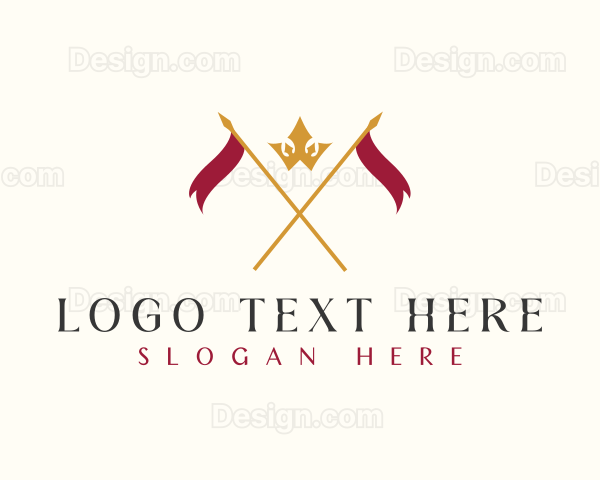 Medieval Spear Crown Logo